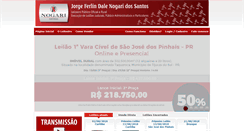 Desktop Screenshot of nogarileiloes.com.br